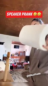 Speaker Prank ! Try to not laugh 🤣🤣 #funny #speaker #funnyvideo #scare #scareprank #funnyprank #prank #scarecam #funnymoment #fail #prankvideo #troll #fyp #funnyprankvideos | All Best Pranks