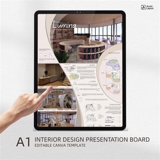 Interior Architecture Presentation Board Template | Interior Design/competition Layout | A1 A2 A3 | Canva Editable Template - Etsy