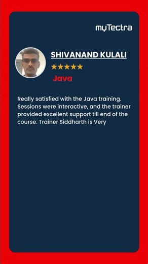 Java Student Review | myTectra | #java #corejava #mytectra onlinecertification