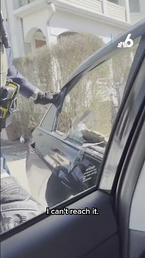 ICE agents smash through car window during arrest