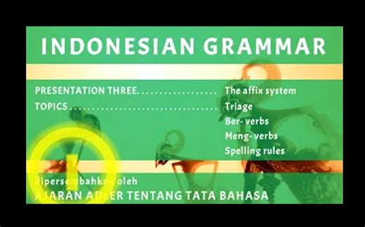 印尼语语法 Indonesian Grammar 03-01: Affix System (Part One)