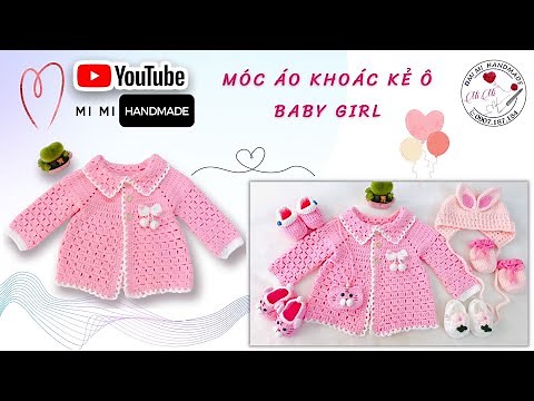 Crochet Checked Cardigan for Kids Ages 0-6 👶 | Crochet Checked Cardigan with Square Neck | Mimi H...