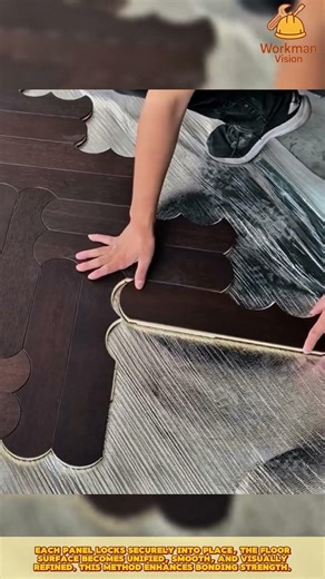 Interlocking Engineered Wood Panels with Adhesive Base for Durable Flooring Installation