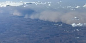 See what a Colorado dust storm looks like from a seat on an airplane