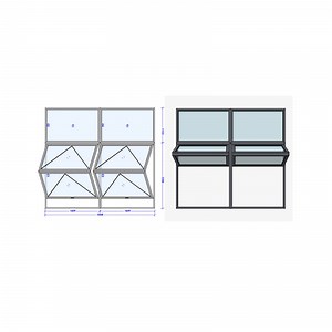 [Hot Item] Bifold Vertical Windows Foldable Window Flip up Windows