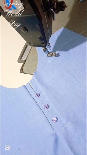 Easy Sewing Technique for a Clean Button Placket #sewing