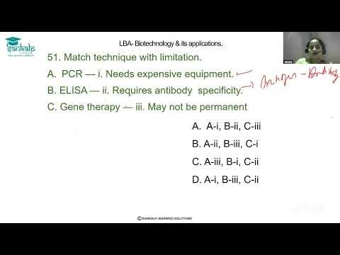 LBA KCET Biology Biotechnology applications MCQ 51