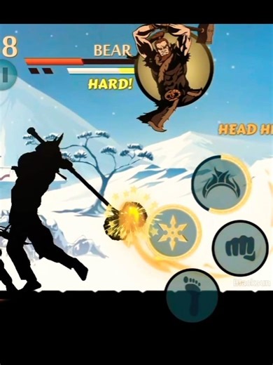 Shadow vs Bear🥶☠️🥶 #impossible #viralshort #gaming