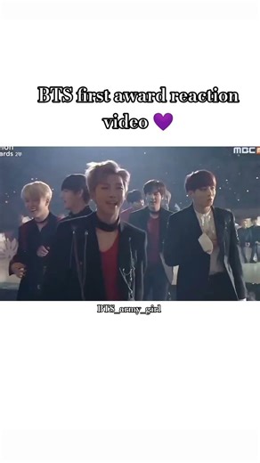 BTS first award reaction video 💜 #bts #army #girl