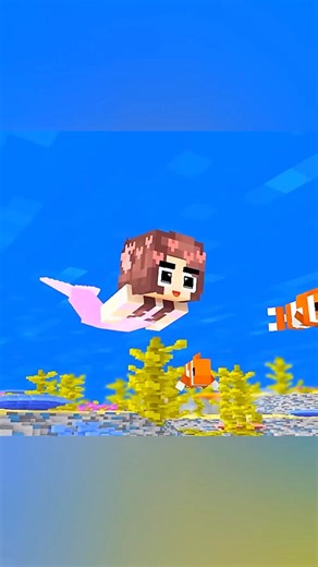 Monster School Little Mermaid and Bad Little Zombie Sob Minecraft Animation #minecraft #shorts