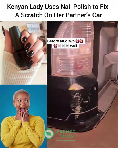 Creative Car Scratch Repair with Nail Polish