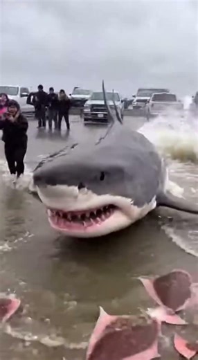 The Red Flounder Were Still Thrashing When the Shark Hit😨