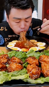 Food ASMR - Yummy chicken fried with noodles - pork meat fried - chicken feet with noodles soup - chicken ball - cake and chocolate cake eatings show | Food ASMR