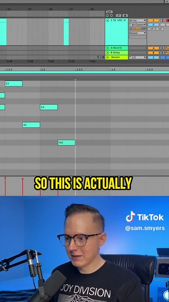 Ableton Tip: press your right arrow key while playing MIDI and it will add the notes to your MIDI clip #samsmyers