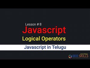 Logical Operators - Javascript in Telugu