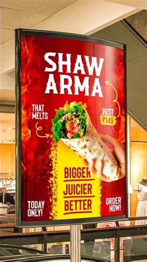 Mouth-Watering Shawarma Poster in Photoshop 🤤 #shorts #shortsviral