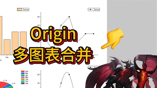 Origin如何合并多个图表？