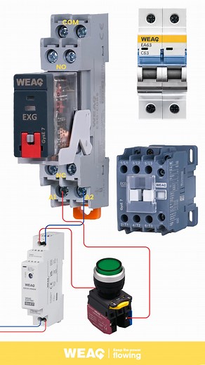 General Electrical Relay Power Chain: From Push Button to Contactor Control. #GeneralElectricalRelay #GeneralPurposeRelay #InterfaceRelay #MiniaturePowerRelay #AutomationRelay | WEAG Electric