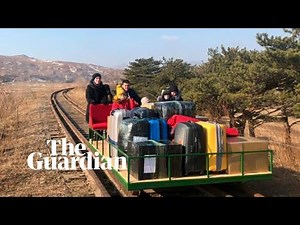 Russian diplomats leave North Korea on hand-powered rail trolley