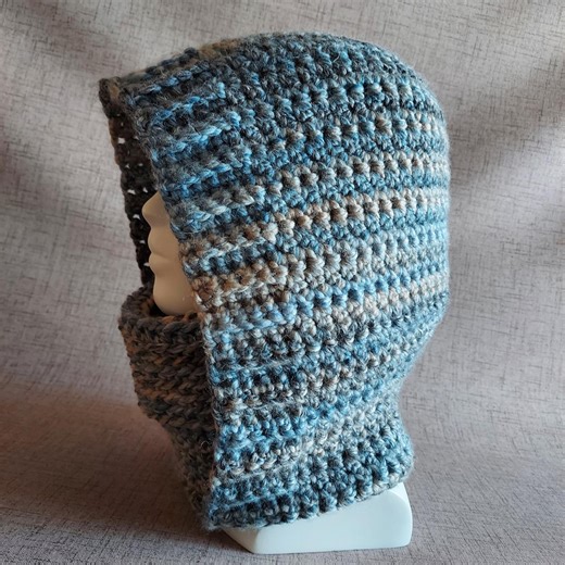 Hooded Turtle Neck Face Mask CROCHET PATTERN: Winter Balaclava Cowl Over Ski Helmet - Etsy.de
