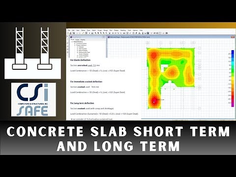 CSI SAFE Course - 25 Concrete Slab Short term and Long term Deflection Calculations