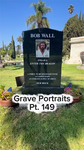 Check out this amazing portraits I found! Bob Wall was both an actor and a martial artist so I’m not sure if the blood is real or make up. Regardless, it’s a legendary photo❤️ #fyp #cemetery #graveyard #portrait #rip | Grace Goodnight