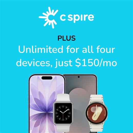 Get free devices and faster data for the whole family today. Only from C Spire. | C Spire