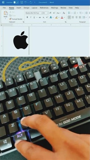 insert Apple 🍎 icon in ms word😱#apple #word #youtube #icon #shortfeed #kyps_videos
