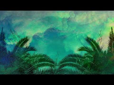 Palm Sunday Palm Under Beautiful Blue Painted Sky Easter Season 4K Christian Worship Background Loop