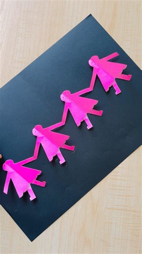 Amazing Paper Chain Girls | Easy Paper Cutting Craft ✂️ DIY Paper Art