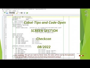 EP11 OPENCOBOLIDE SCREEN SECTION Checkcon