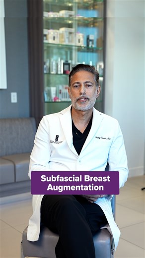 Sanjay Grover MD, FACS | Subfascial breast augmentation is ideal for patients with sufficient breast tissue and a sloped chest. Placing implants over the muscle... | Instagram