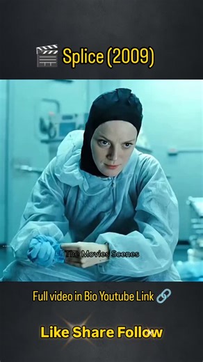 The Movies Scenes on Instagram: "Movie Name - 🎬 Splice (2009) is a disturbing sci-fi horror thriller that explores the terrifying consequences of genetic experimentation. Two ambitious scientists secretly create a hybrid creature by mixing human DNA with animal genes — breaking every ethical rule in the book. What begins as a scientific breakthrough slowly transforms into a psychological and physical nightmare. As the creature grows smarter, stronger, and more dangerous, the boundaries between