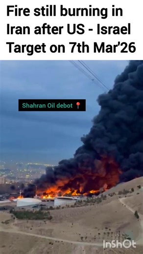 Oil debot burning in Tehran after israel target #tehran #iran #israel