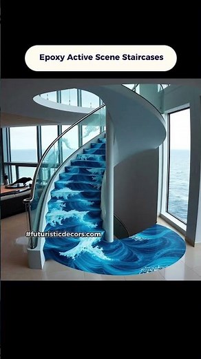 Epoxy Active Scene Staircases 🔥🌊🌋 Turning Ordinary Steps into Extraordinary Features