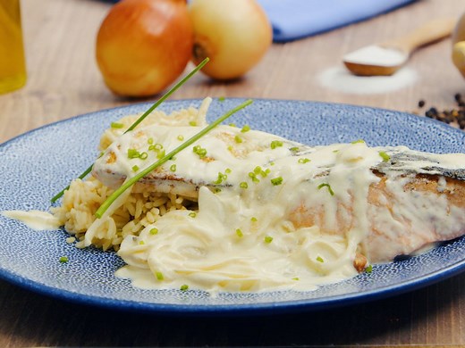 Pavés de saumon à la crème