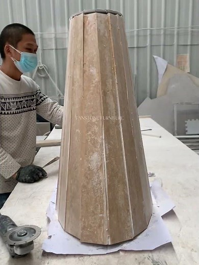 Creating a STUNNING Organic Table Base with Travertine Tiles