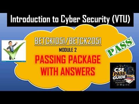 [VTU] Introduction to Cyber Security BETCK105l / BETCK205l Module 2