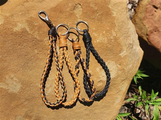 Rope Braid Leather Wrist Strap, Leather Lace Woven Wristlet - Etsy