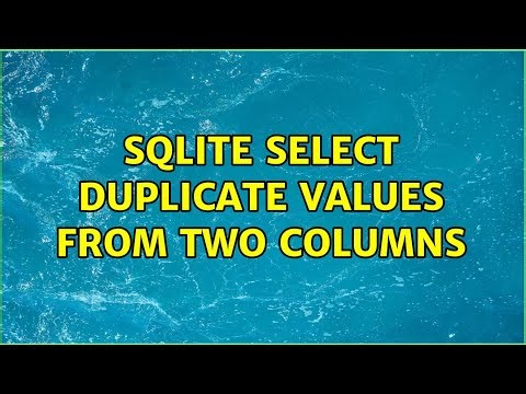 Sqlite select duplicate values from two columns