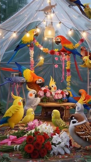 bird struggling for daughter's marriage #animation #cartoon #2danimation