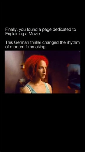 Explaining a Movie on Instagram: "@explainingamovie teaches you something new about movies everyday! Run Lola Run (1998) redefined cinematic pacing and structure. Directed by Tom Tykwer, the German thriller follows Lola as she relives the same 20 minutes three times, each run altered by split-second decisions. Its kinetic editing, techno soundtrack, and looping narrative became a blueprint for nonlinear storytelling in the late 1990s. Blending philosophy with adrenaline, the film influenced a ge