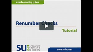 Training Tutorials - Renumber Checks