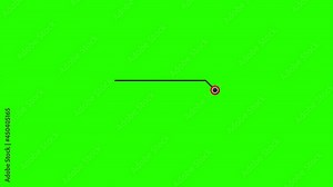 Animated tag point with line on green screen. Also to mark username on social media on video