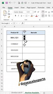 1.1K views · 4.1K reactions | Create Bar code in Excel. #exceltraining #excel #exceltips #exceltricks #viral | Ajeet Singh Kushwah | Facebook
