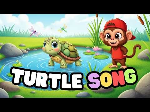 Turtle Song for Kids 🐢 SLOW & STEP ! | Fun Animal Dance Song | Mimi & Kiko
