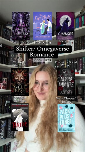 Shifter / Omegaverse book recs! I loved all these (waiting impatiently for book 3 of the wolf king ) 🐺❤️ #fyp #Booktok #bookrecs #shifterromance #omegaverse Psycho Shifters by @★jm The Fake Mate by @Lana Ferguson Changes by @elizabeth.jeffery.author The Wolf King by @Lauren Palphreyman Alpha Inmate by @Liliana Carlisle Bride by @Ali Hazelwood Pack Plus Three by @Melissa Huxley