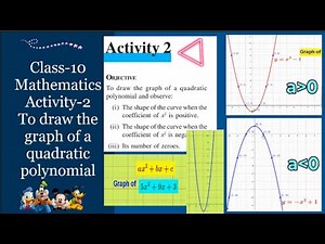 Maths activity-2 || Class-10 || To draw the graph of a quadratic polynomial for different value of a