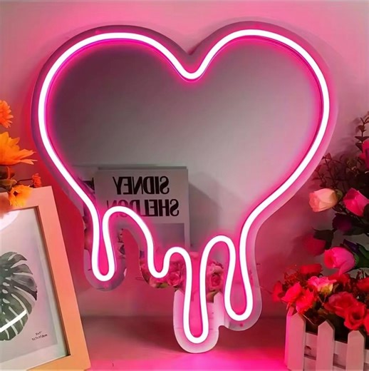 Melting Heart LED Neon Sign, Wall Decor, Wall Decor, Home Decor, Gift, Neon Sign, Custom Neon Sign - Etsy