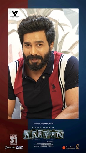 23K views · 560 reactions | Dubai, are you ready?  #VishnuVishal is here with #Aaryan — a high-stakes investigative thriller that will keep you hooked till the end!  Aaryan releases in theatres from October 31! In cinemas worldwide from 31st October! #VishunuVishal #VVStudioz #Selvaragavan #ShraddhaSrinath #PraveenK #Ghibran #Netflix #HomeScreenEntertainment #GoldenCinema | Home Screen Entertainment | Facebook